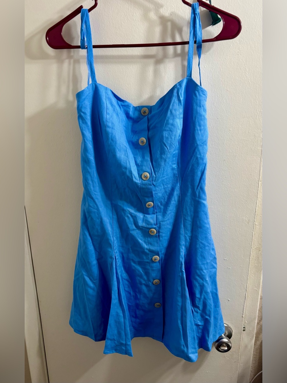 NWOT Wild Fable Blue Button Front Halter Sundress Size M